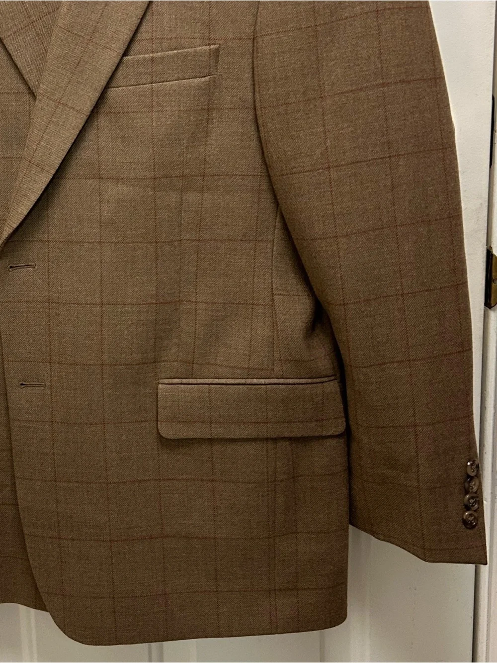 Jos. A. Bank Brown Windowpane Wool Sport Coat